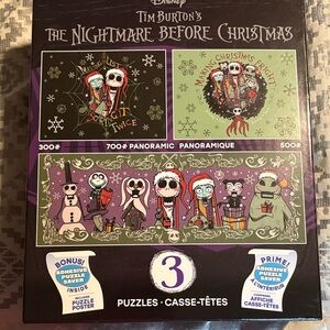 Disney The Nightmare Before Christmas Puzzle Trio - Purple and Black
